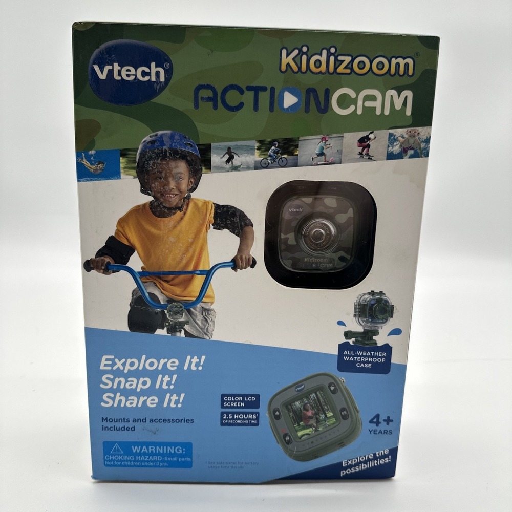 VTech Kidizoom 1707 Action Cam‎ Camouflage 1.4" Display Rechargeable Brand New
